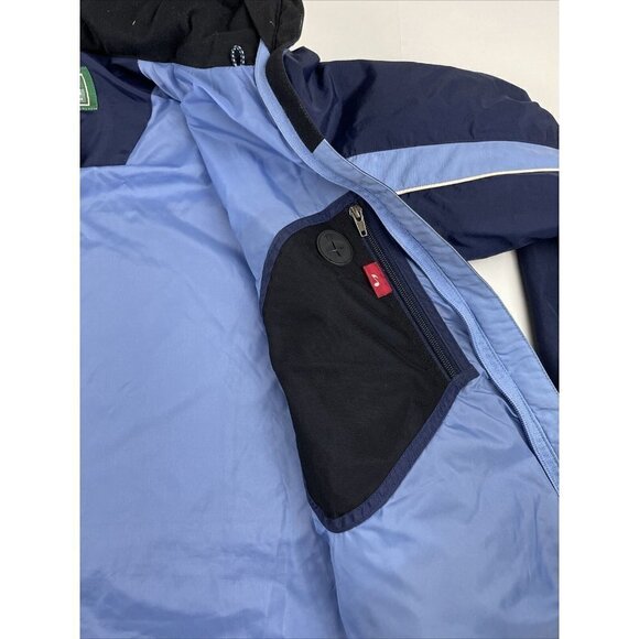 L.L. Bean Full Zip Hooded Ski Jacket Women’s S Inside Pockets Blue Nylon CYF3 - Picture 7 of 12